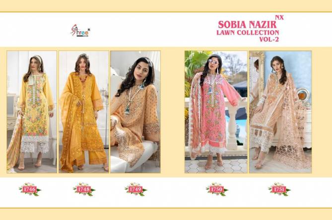 Shree Sobia Nazir Lawn Collection 2 Nx Latest Fancy Designer Festive Wear Premium Pure Lawn  Cotton With  Exclusive Embroidery  Pakistani Salwar Suits Collection